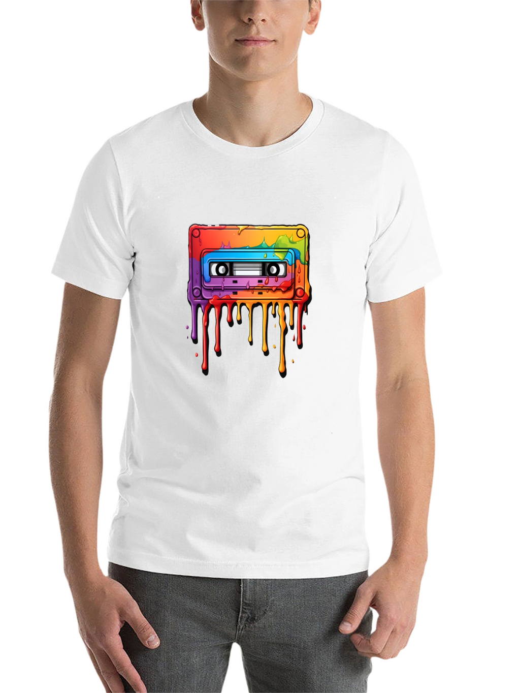 Rainbow Cassette Tape Graphic T-Shirt