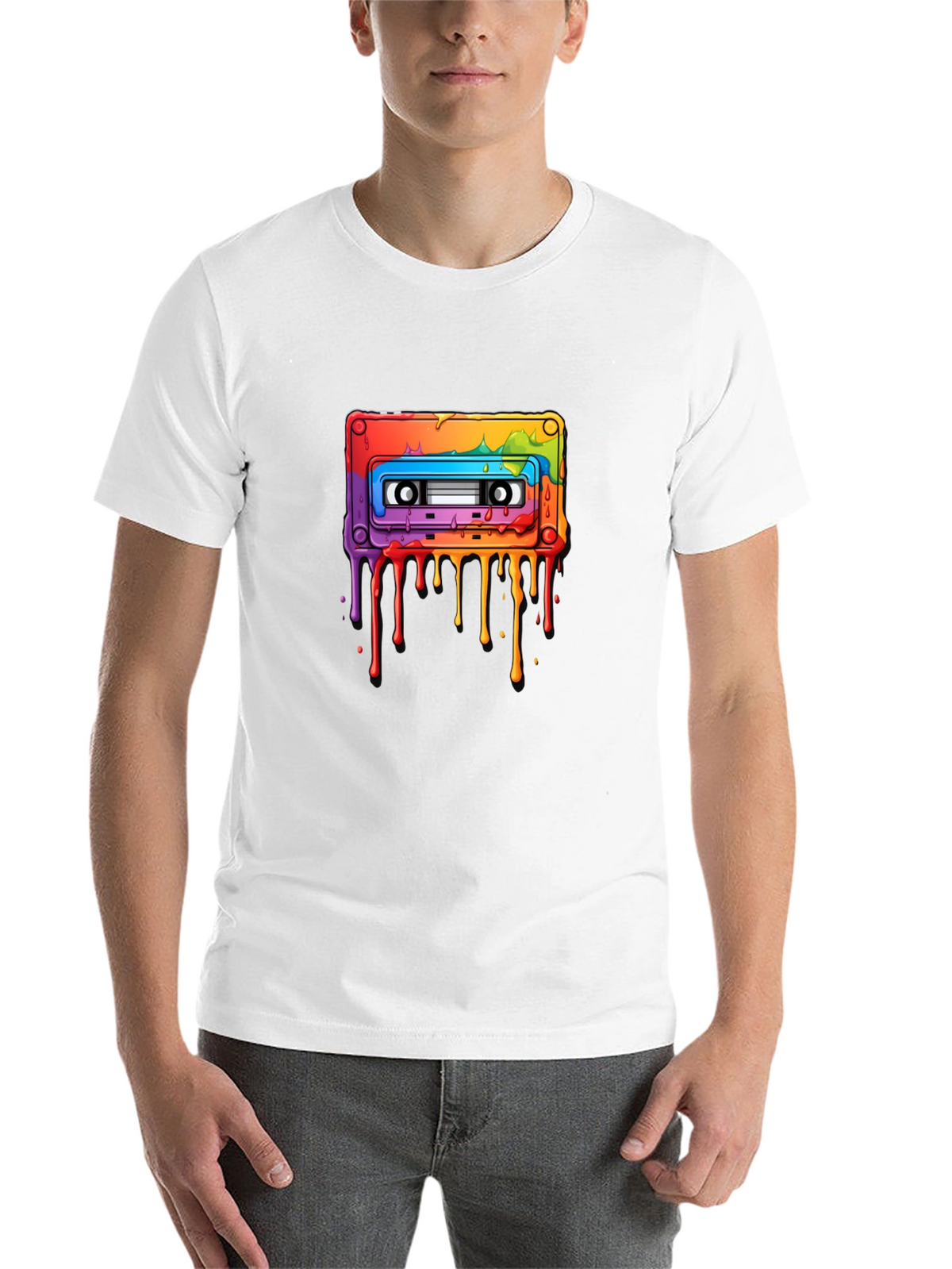 Rainbow Cassette Tape Graphic T-Shirt