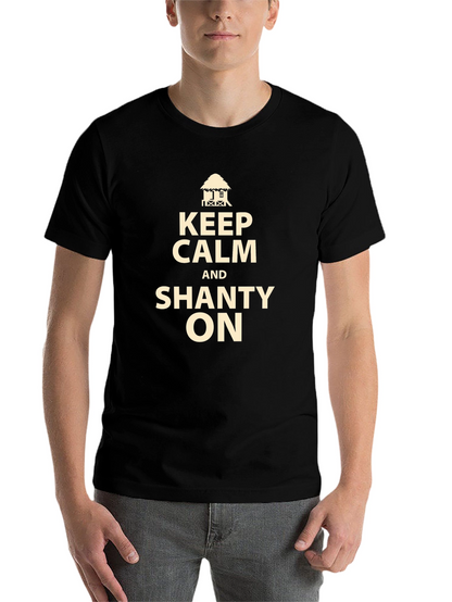 Keep Calm and Shanty On Black T-Shirt
