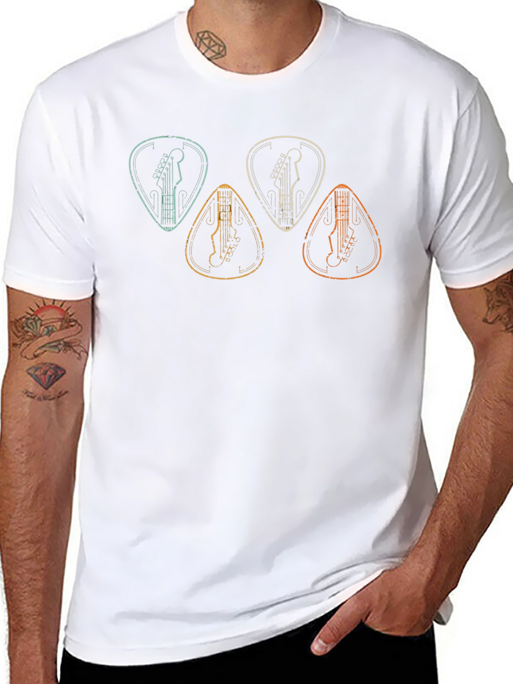 Guitar Pick Graphic T-Shirt - Music Lover Tee