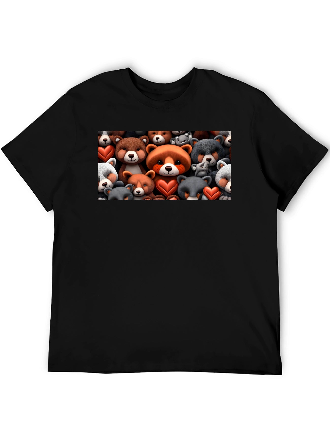 Bear Heart T-Shirt - Cute Cartoon Animal Tee