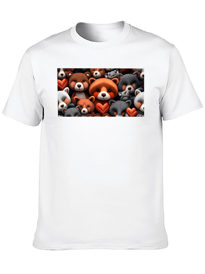 Bear Heart T-Shirt - Cute Cartoon Animal Tee