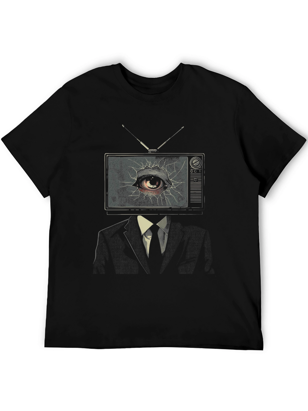 Eye See You TV Head Black T-Shirt