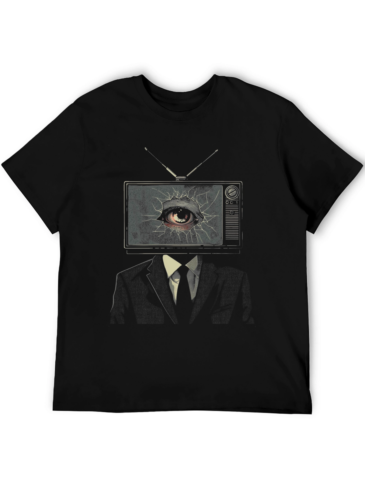 Eye See You TV Head Black T-Shirt