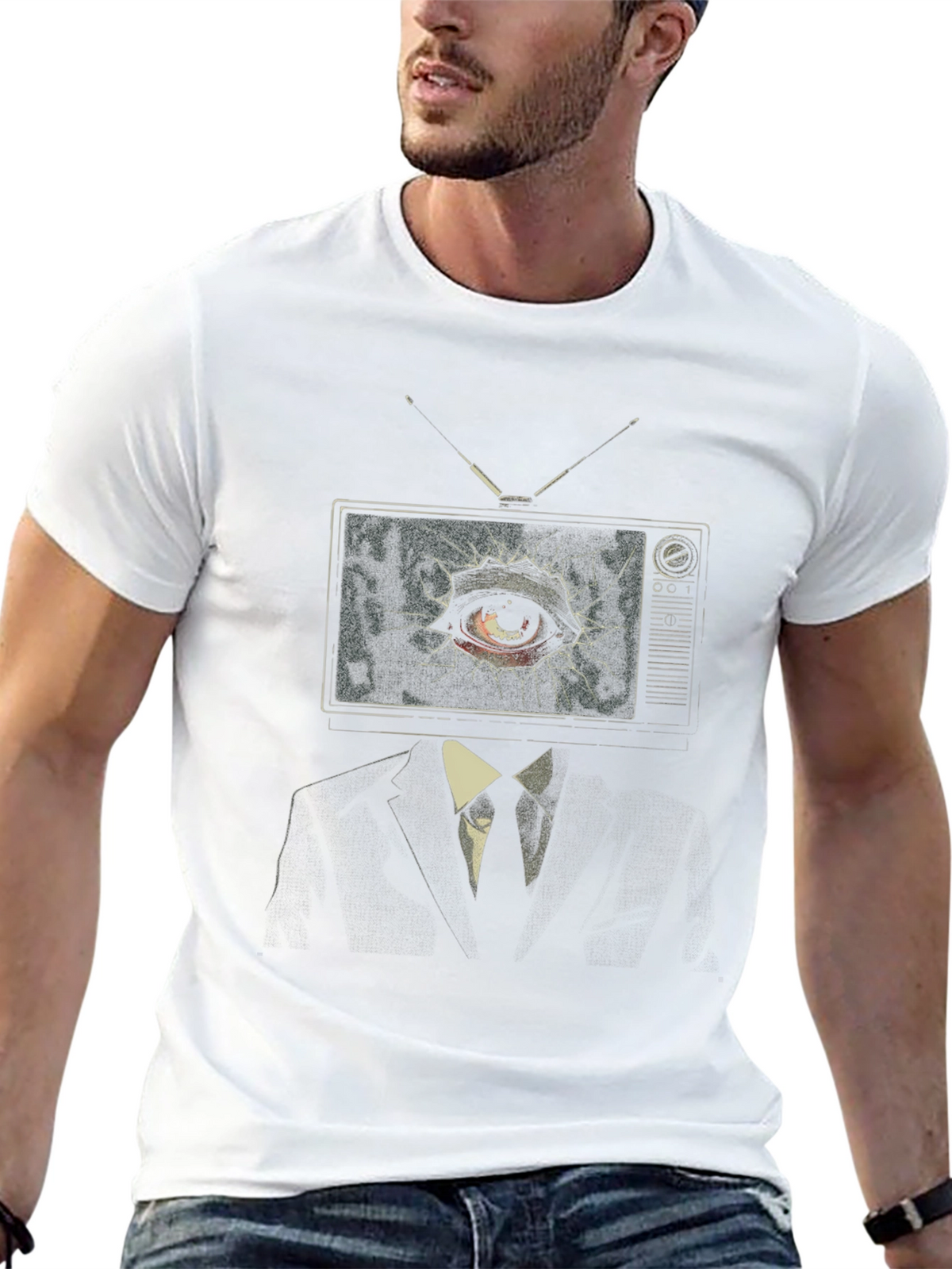 Eye See You TV Head Black T-Shirt