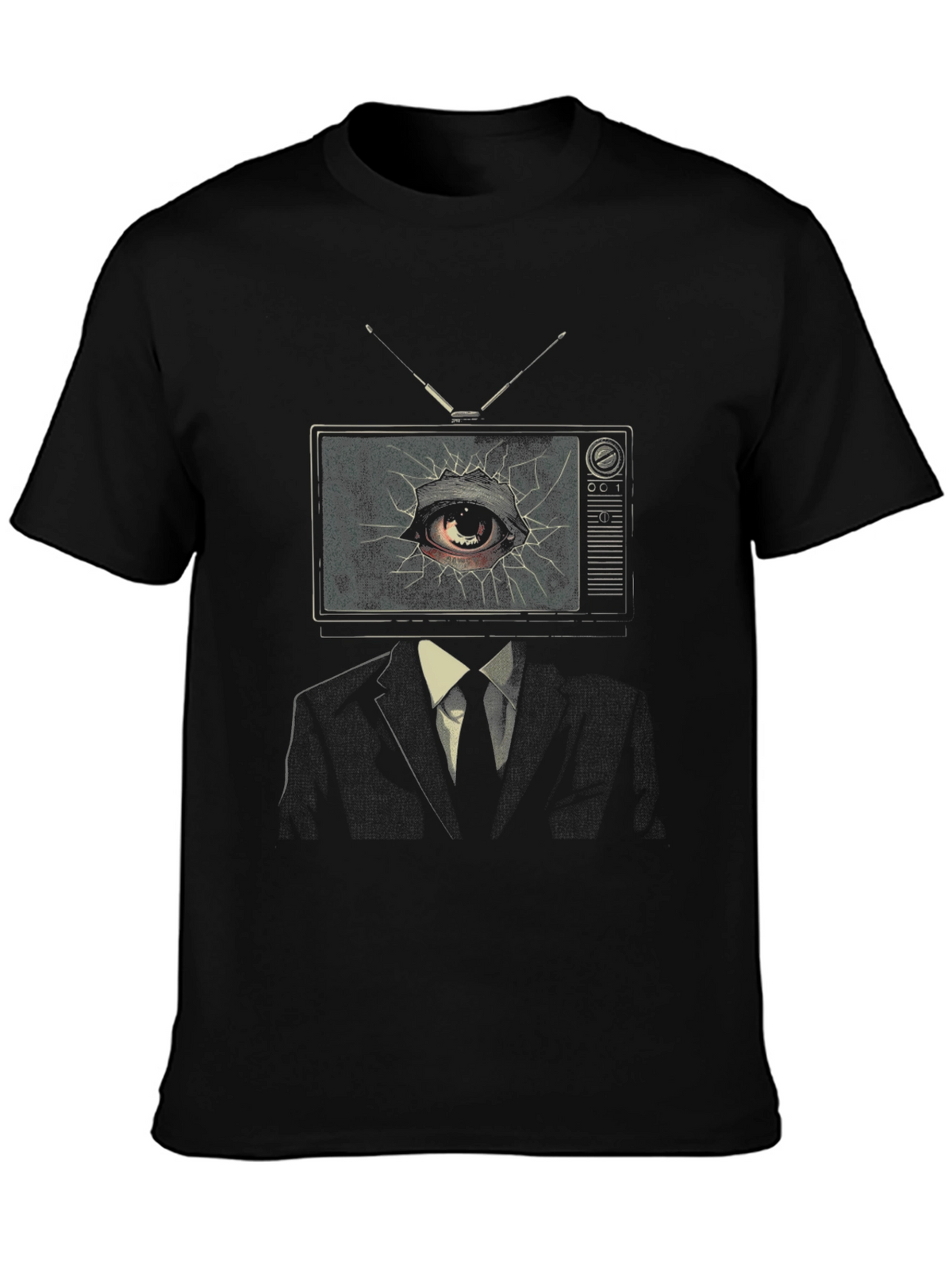 Eye See You TV Head Black T-Shirt