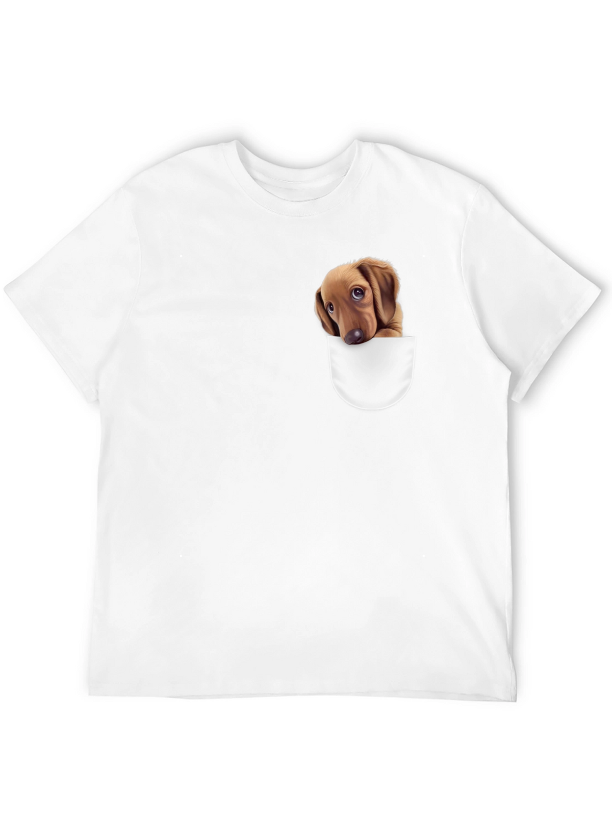 Dachshund Pocket T-Shirt - Cute Puppy Design