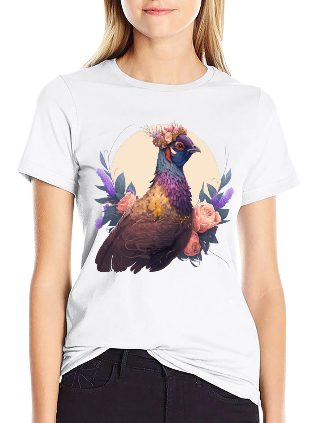Floral Pheasant Graphic Tee