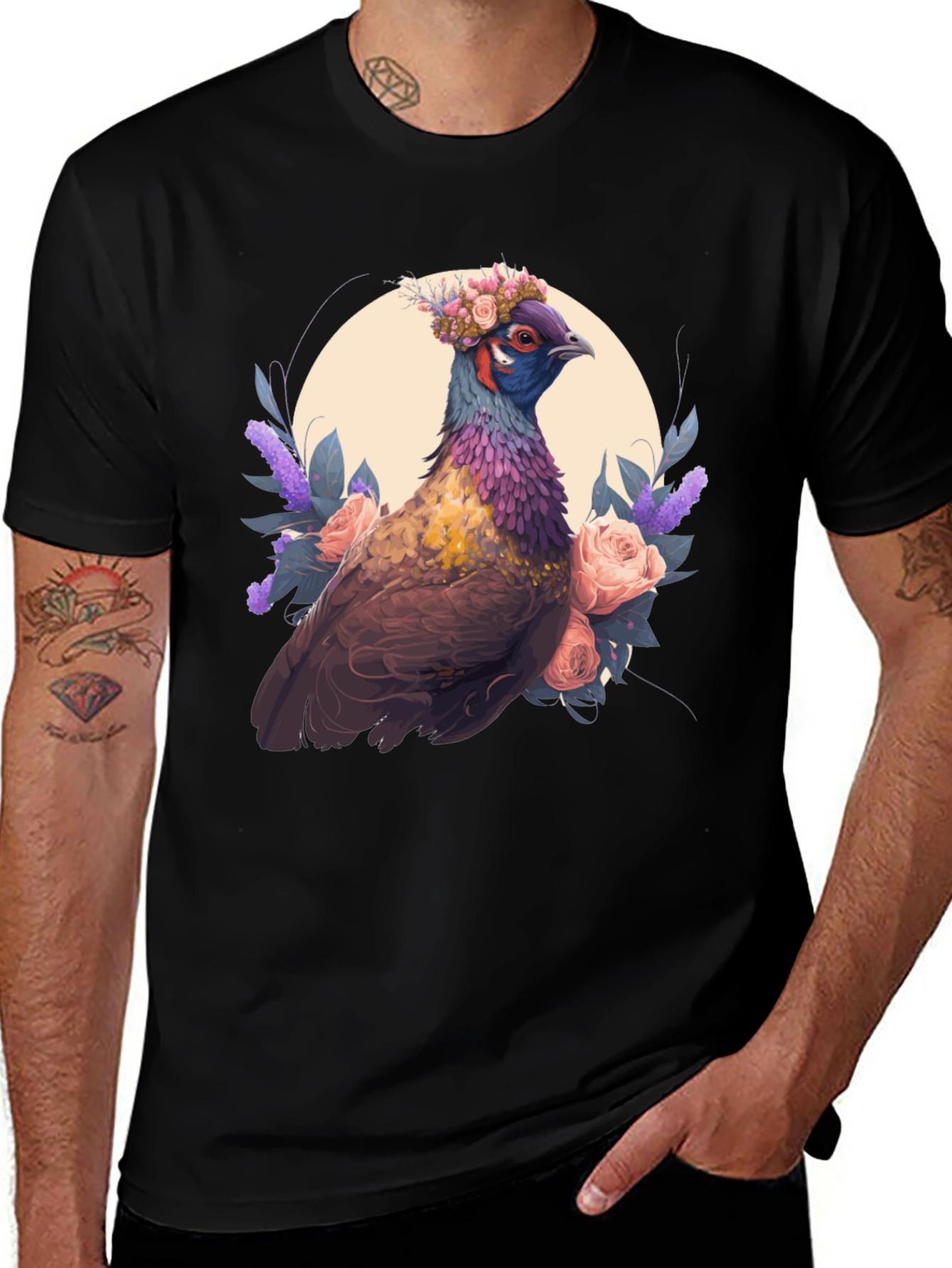 Floral Pheasant Graphic Tee