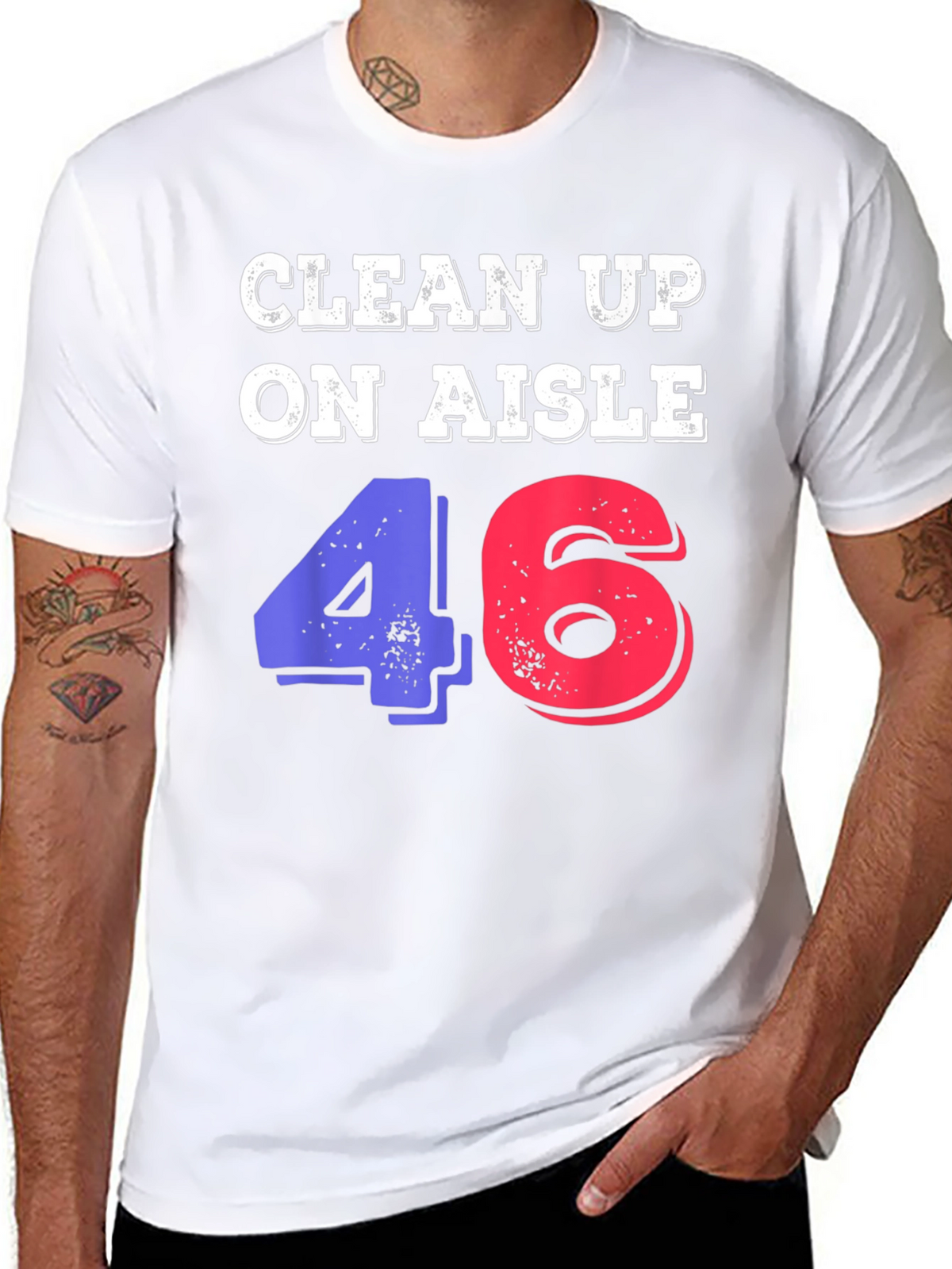 Clean Up On Aisle 46 Novelty Graphic Tee