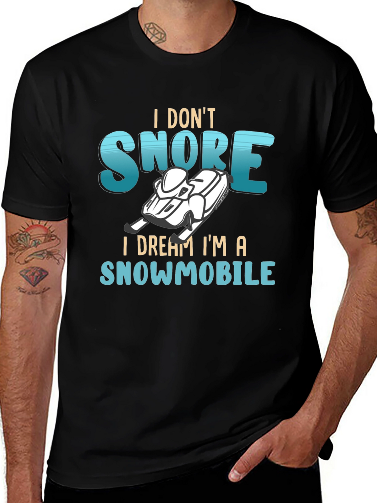 I Dream Im a Snowmobile Graphic Tee