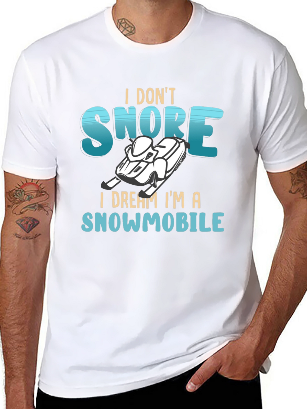 I Dream Im a Snowmobile Graphic Tee