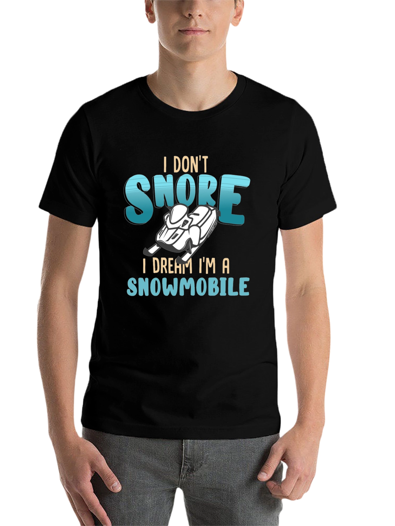 I Dream Im a Snowmobile Graphic Tee