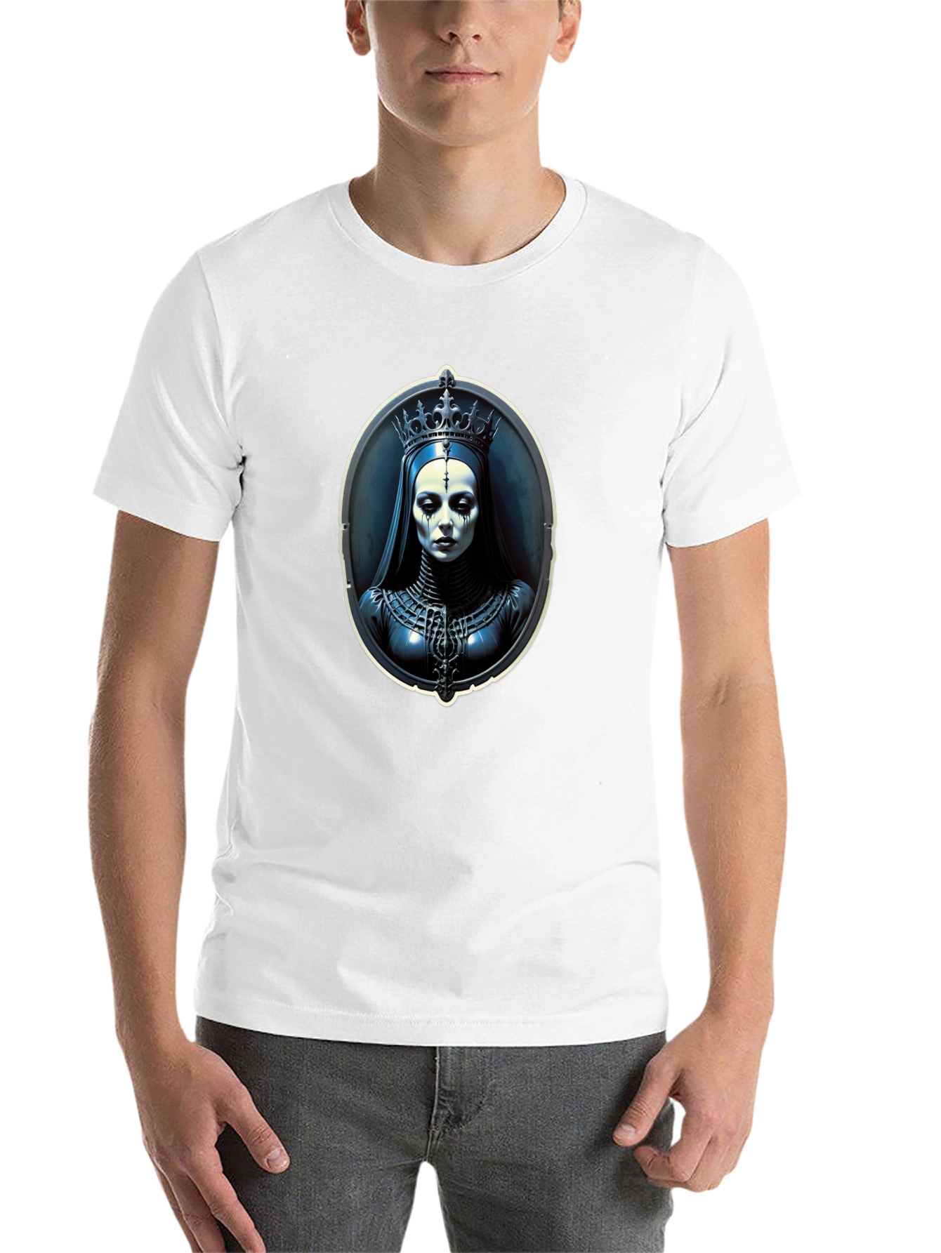Gothic Queen Portrait Black T-Shirt