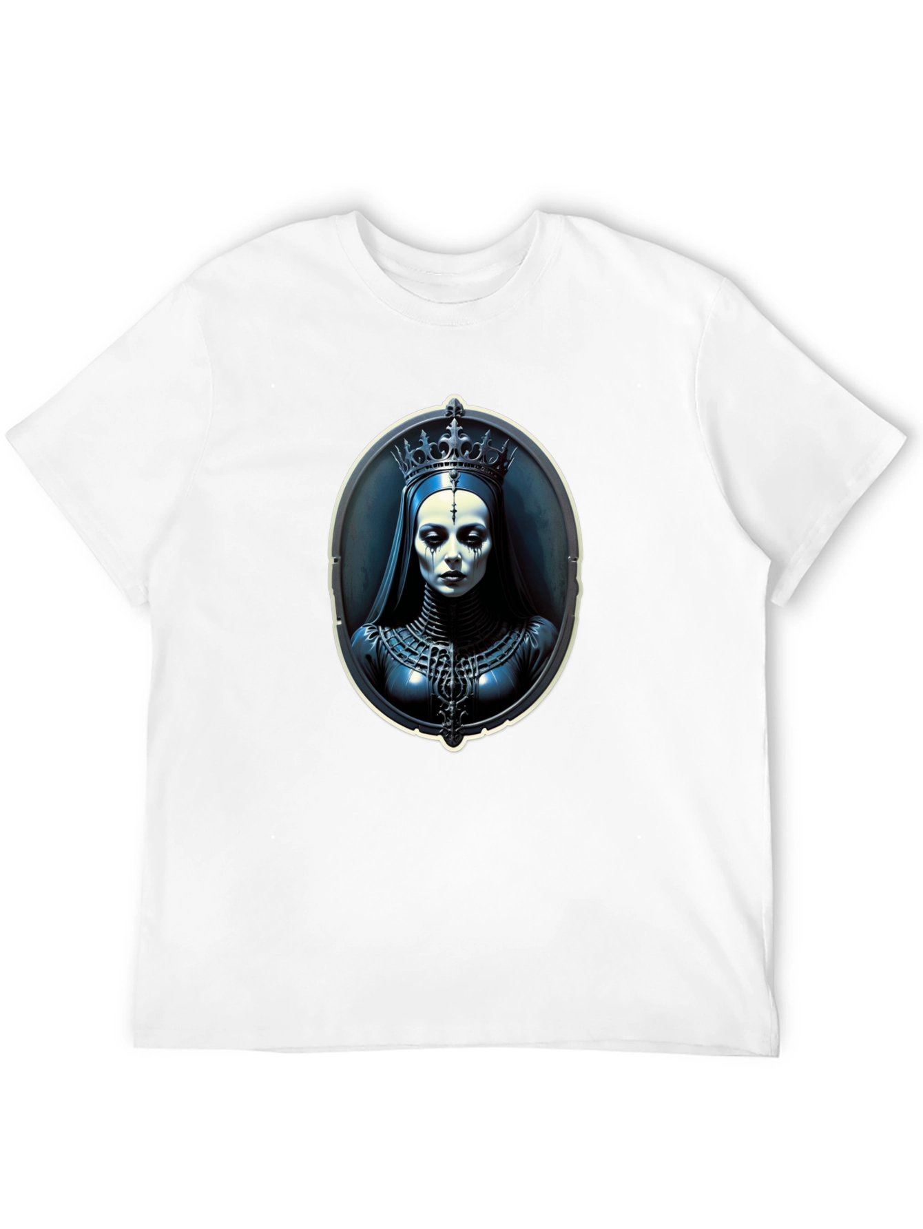 Gothic Queen Portrait Black T-Shirt