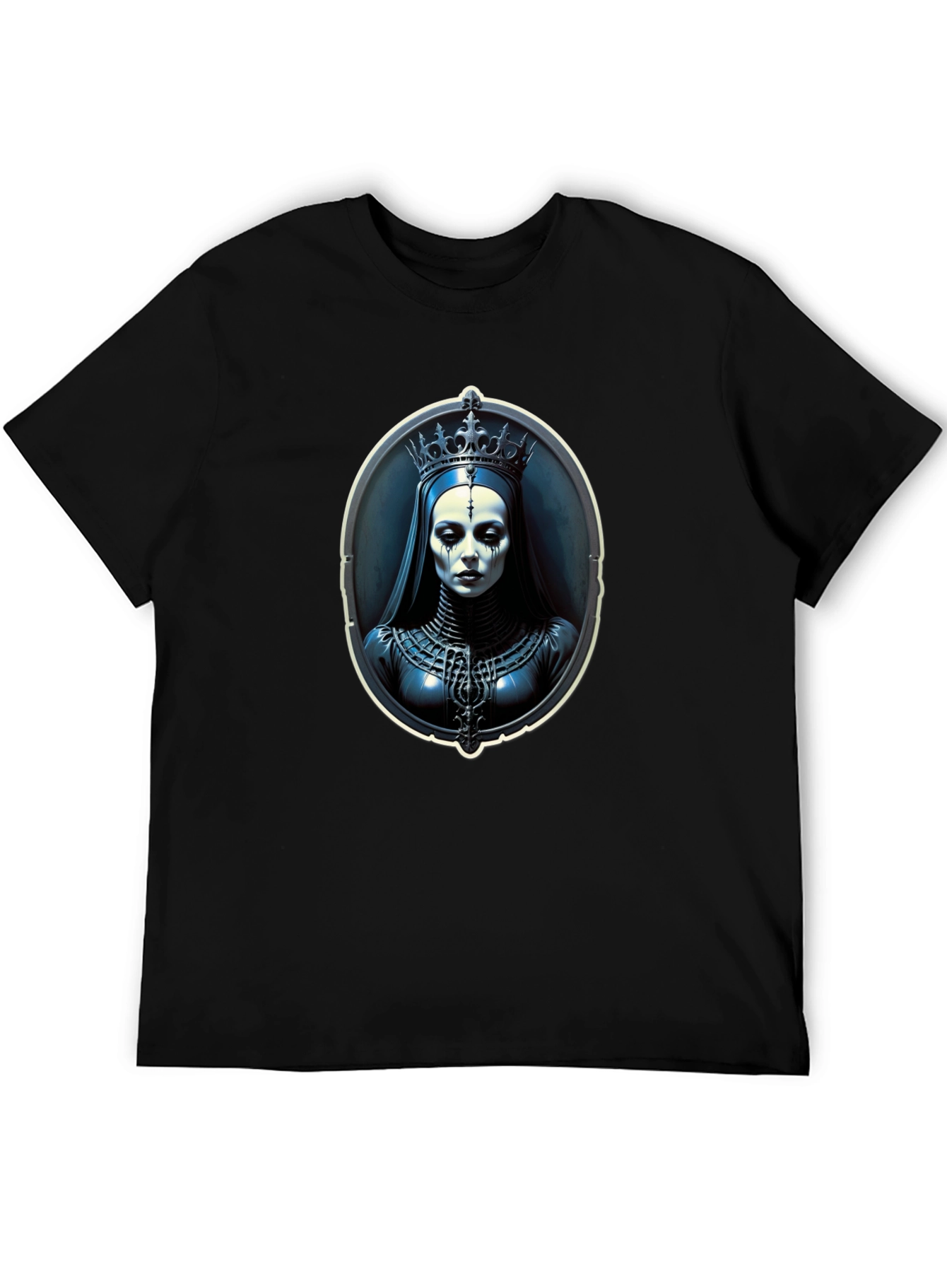 Gothic Queen Portrait Black T-Shirt
