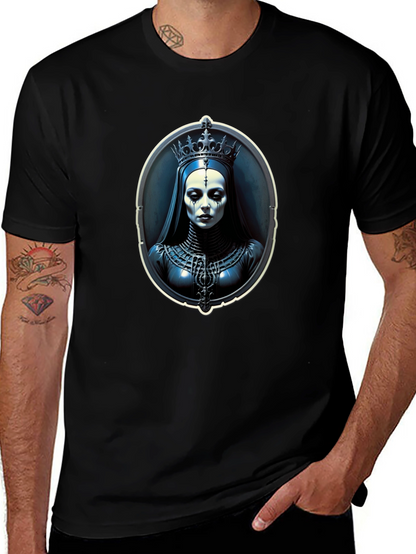 Gothic Queen Portrait Black T-Shirt