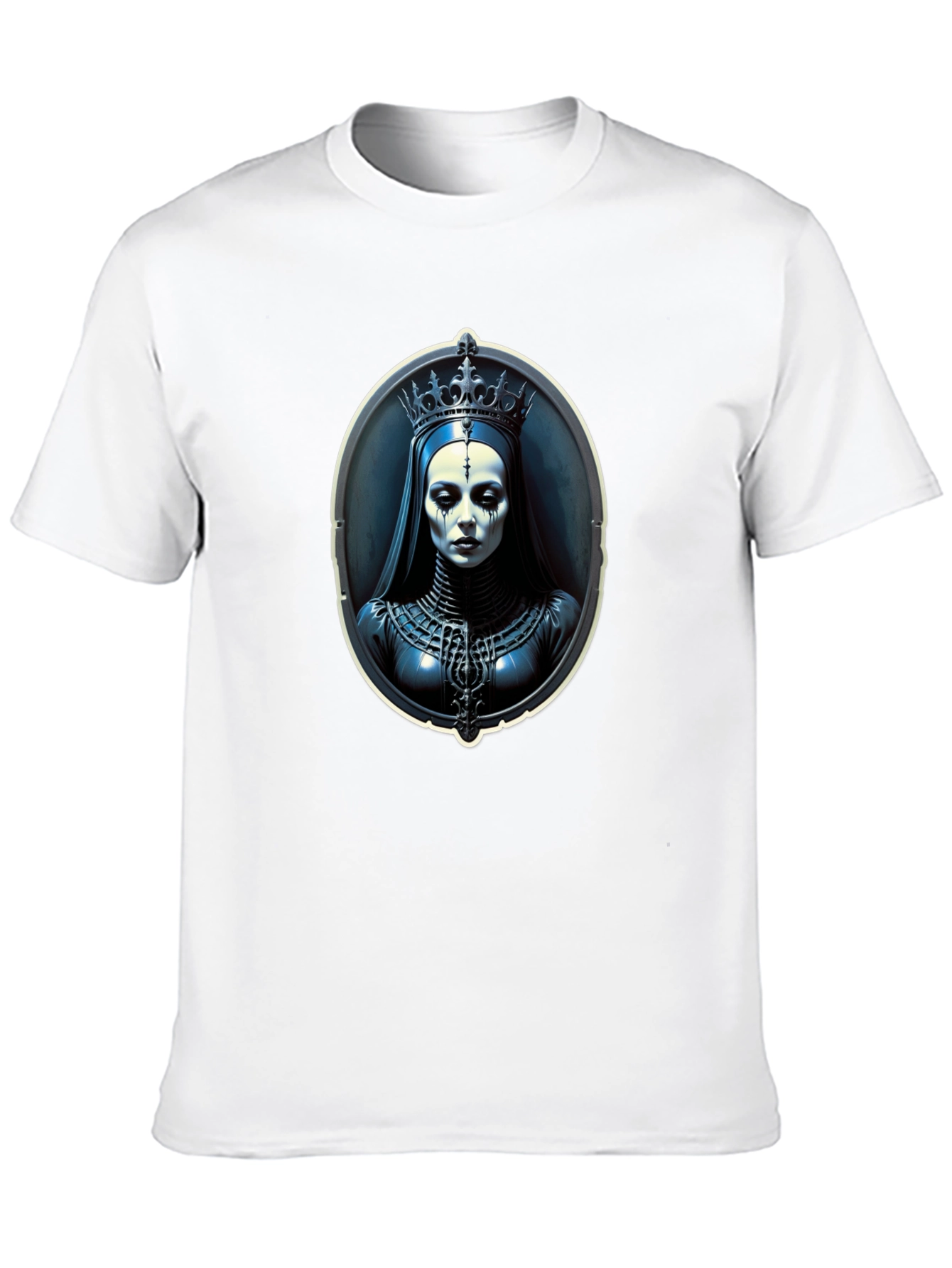 Gothic Queen Portrait Black T-Shirt