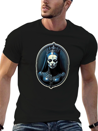 Gothic Queen Portrait Black T-Shirt