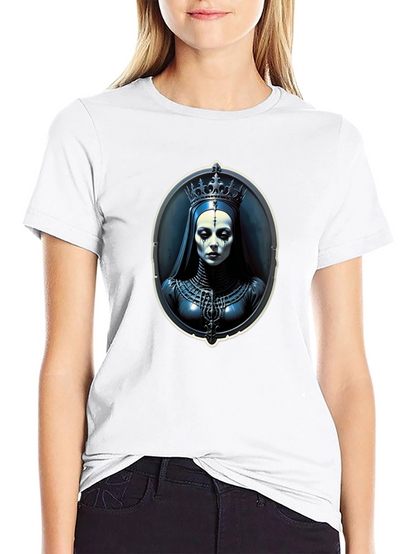 Gothic Queen Portrait Black T-Shirt