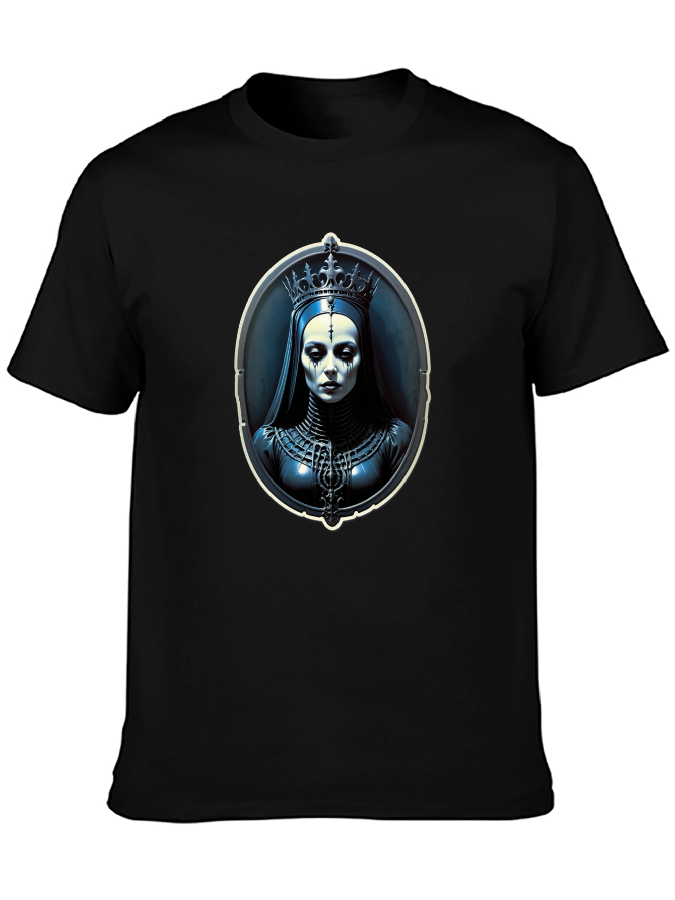 Gothic Queen Portrait Black T-Shirt