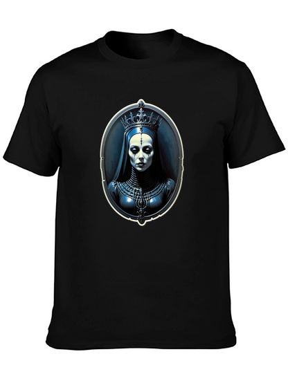 Gothic Queen Portrait Black T-Shirt