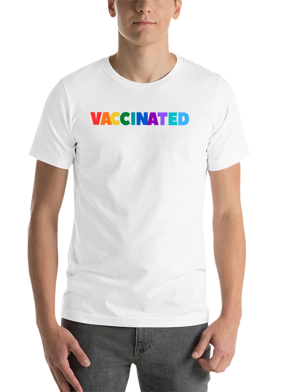 Vaccinated Pride Rainbow Tee