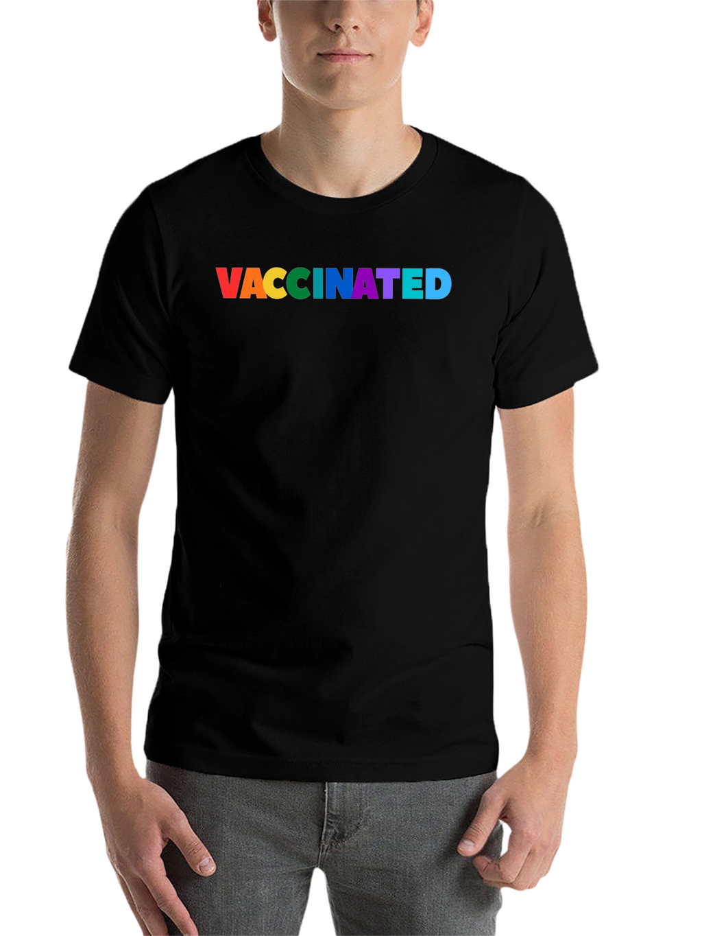 Vaccinated Pride Rainbow Tee