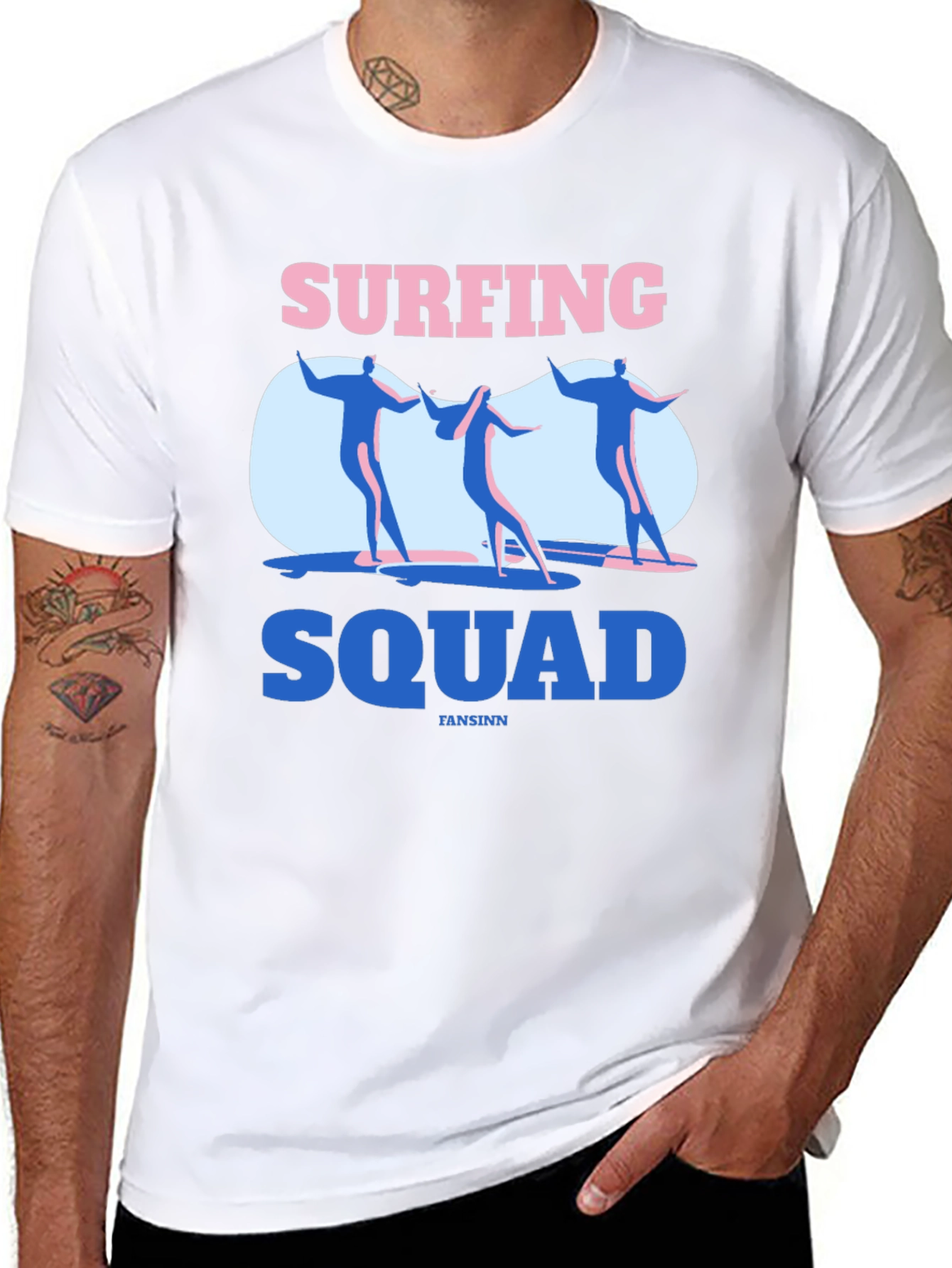 Surfing Squad Graphic T-Shirt - Cool Surf Tee