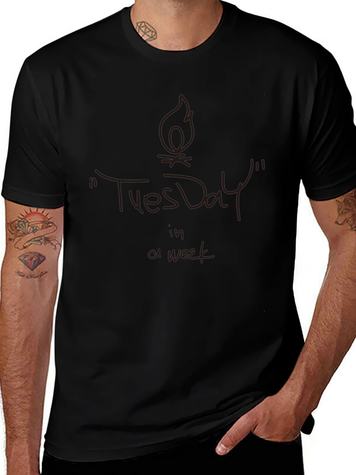Tuesday Tee: Unique Graphic Print T-Shirt