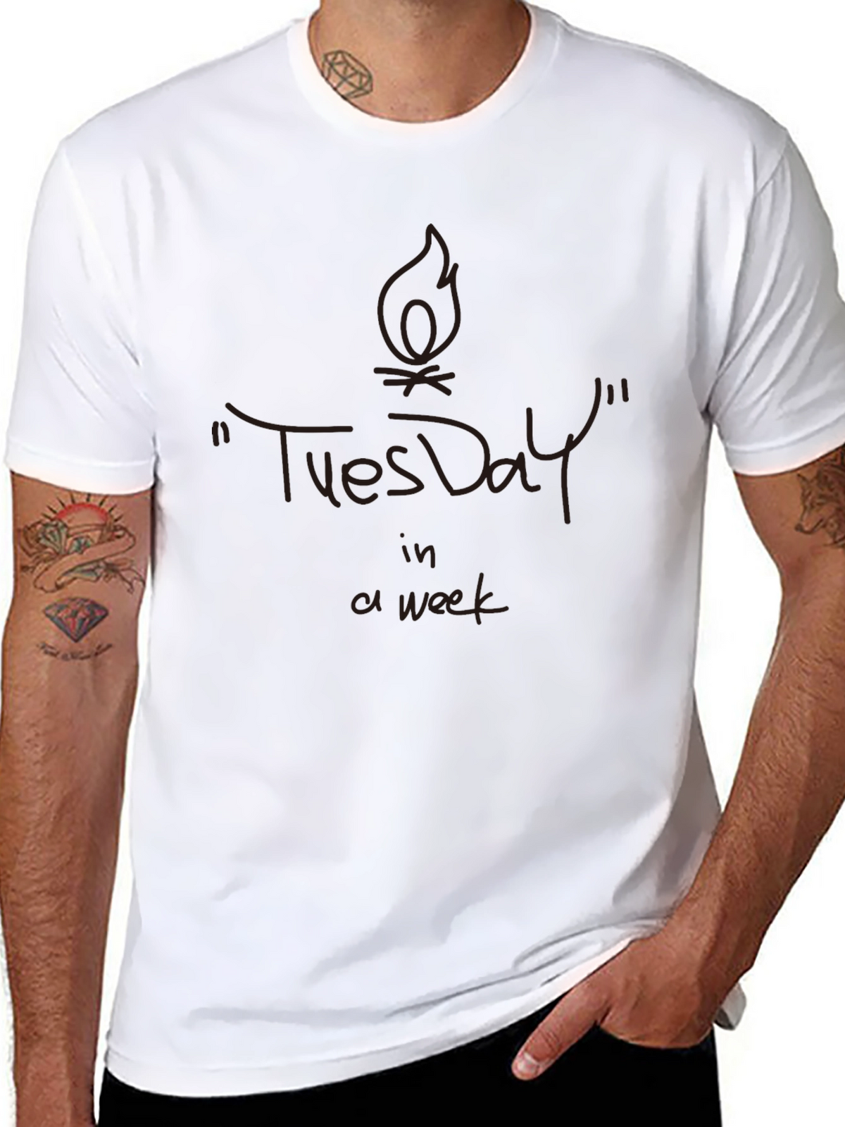 Tuesday Tee: Unique Graphic Print T-Shirt