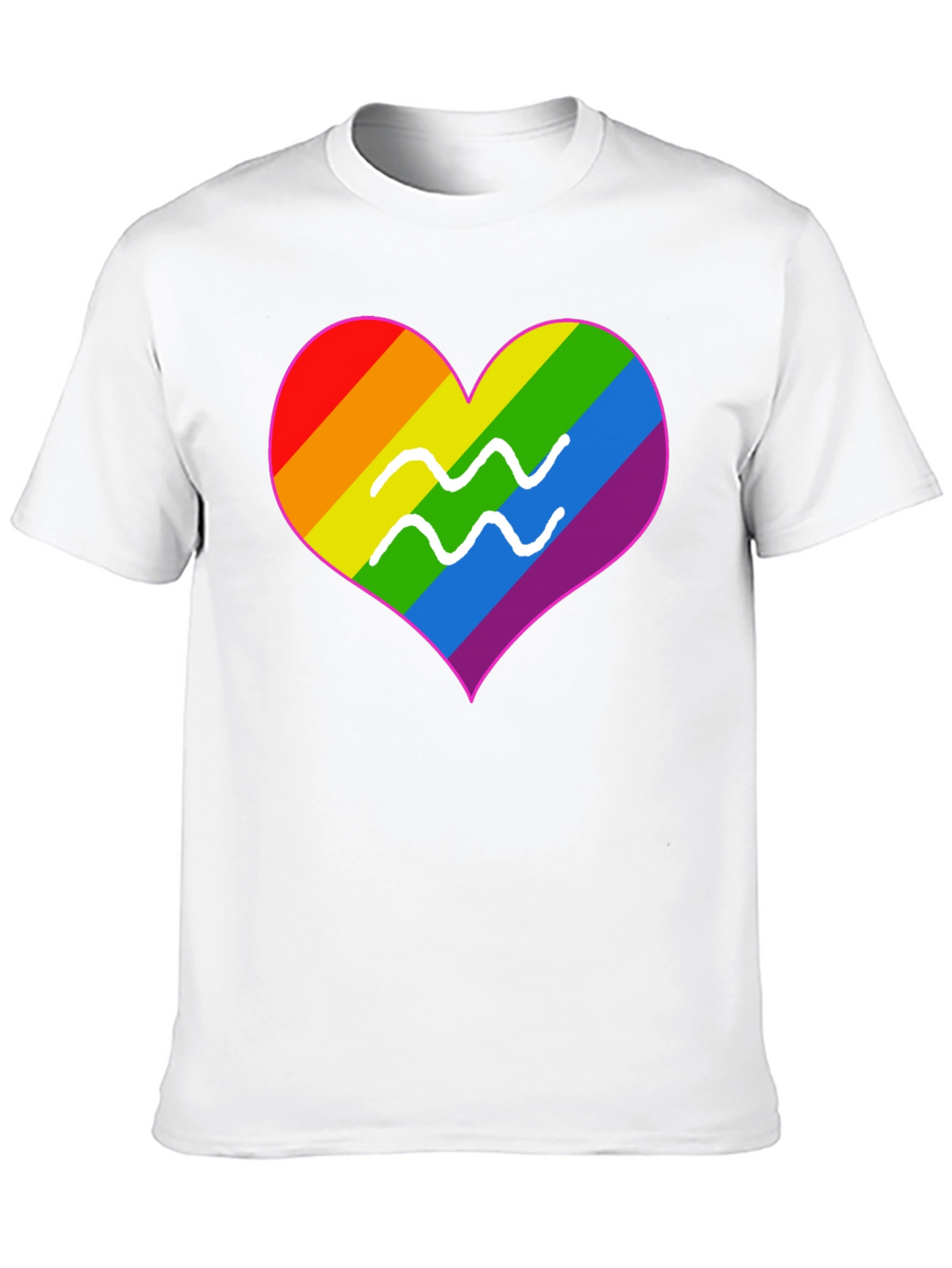 LGBT Aquarius Heart T-Shirt - Pride
