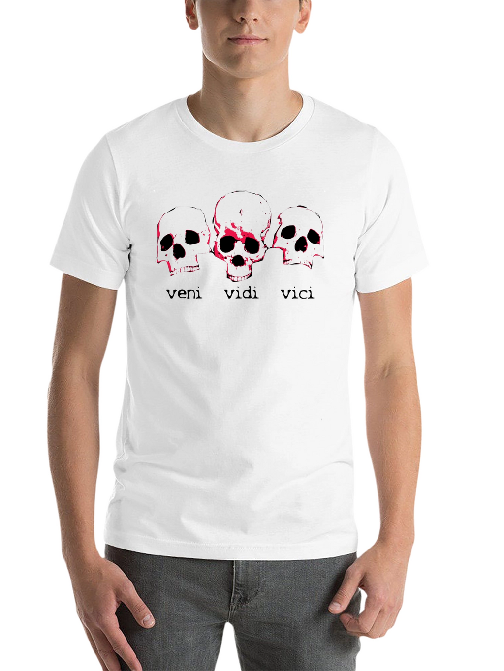 Veni Vidi Vici Skull Graphic Tee - Black