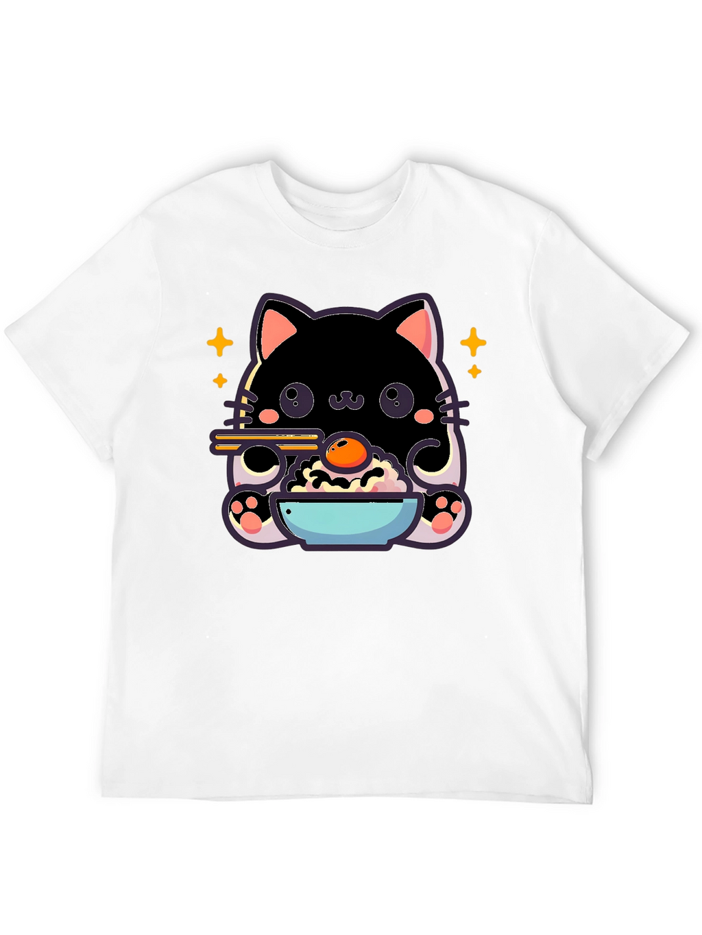 Cute Cat Ramen T-Shirt - Kawaii Japanese Style
