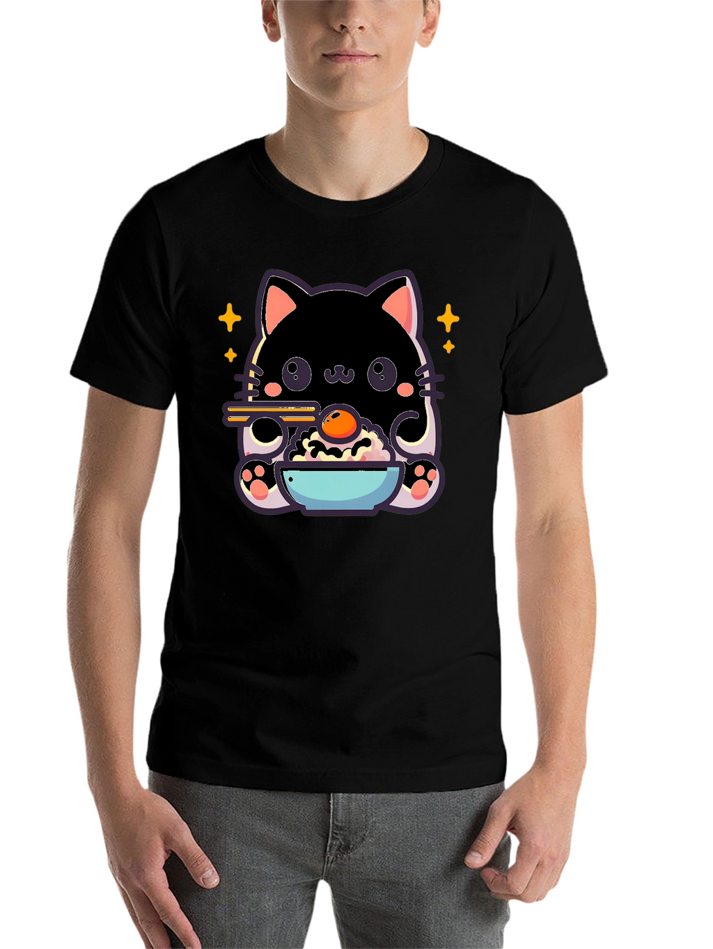 Cute Cat Ramen T-Shirt - Kawaii Japanese Style
