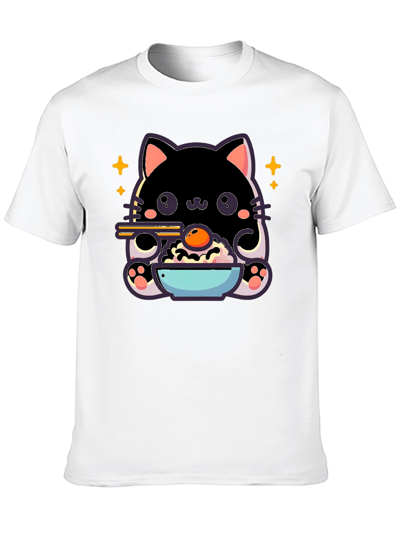 Cute Cat Ramen T-Shirt - Kawaii Japanese Style