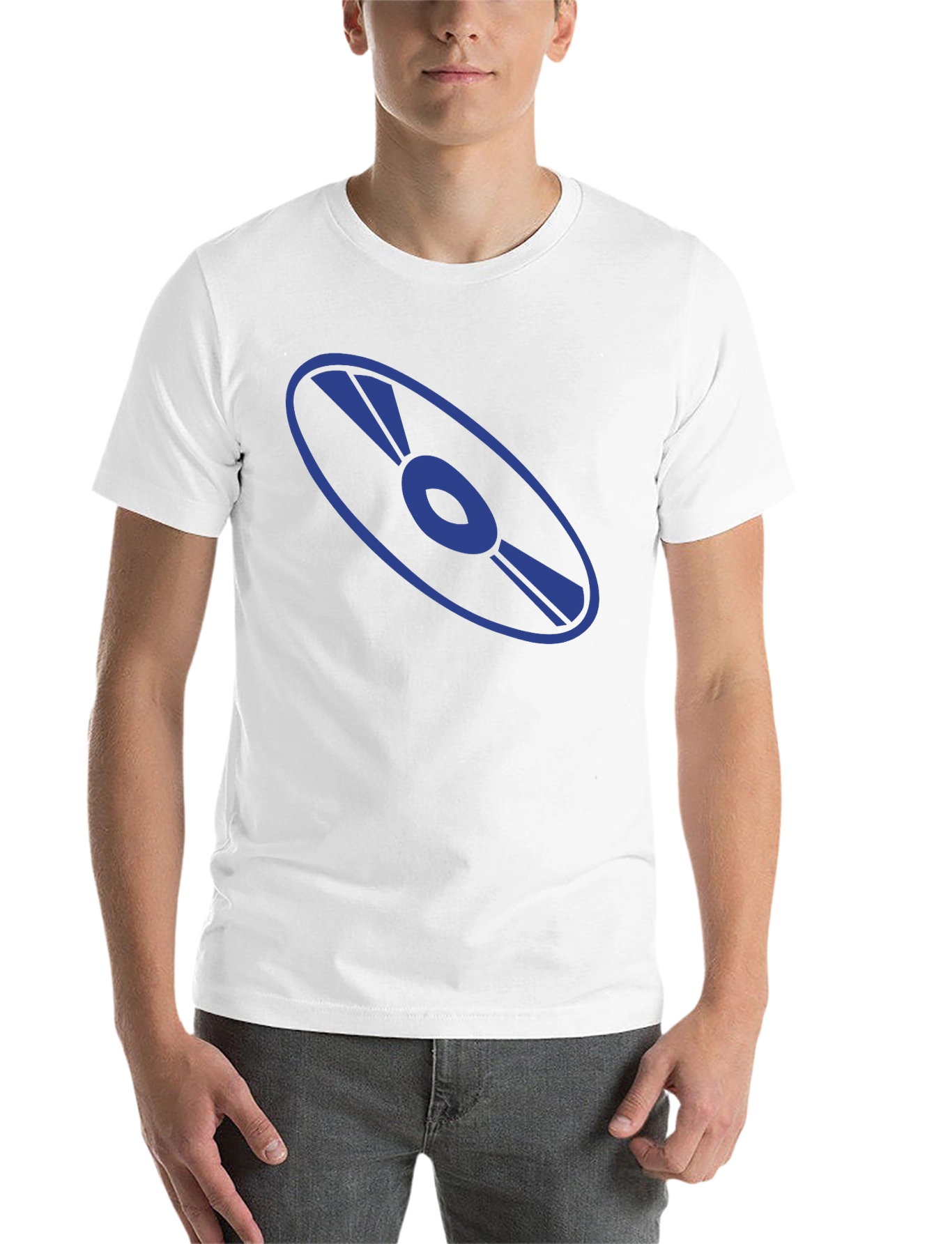 Retro Disc Graphic T-Shirt - Black Cotton Tee