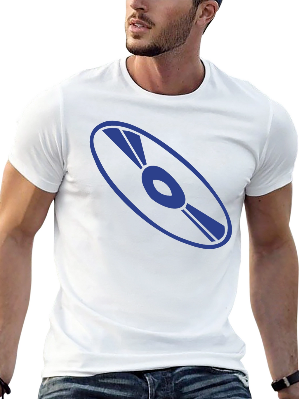 Retro Disc Graphic T-Shirt - Black Cotton Tee
