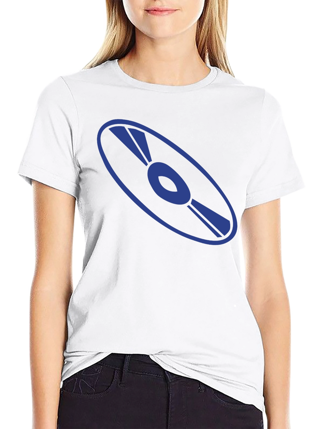Retro Disc Graphic T-Shirt - Black Cotton Tee