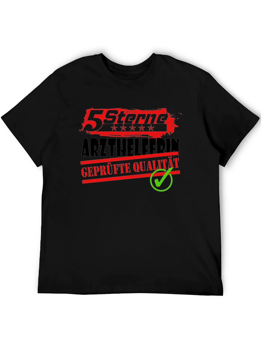 5 Sterne Arzthelferin Black Graphic Tee