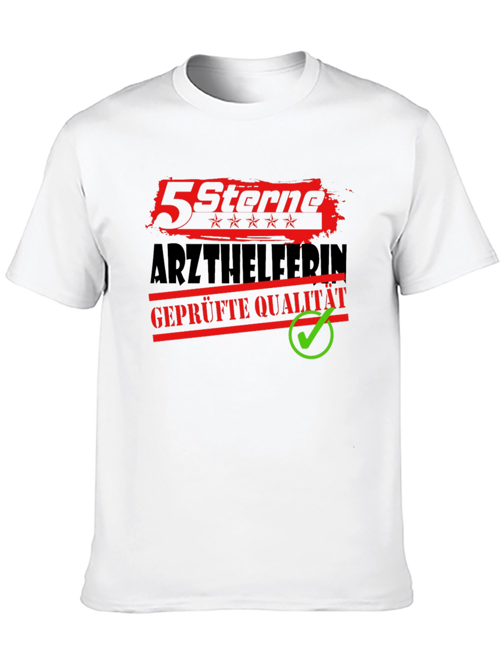 5 Sterne Arzthelferin Black Graphic Tee