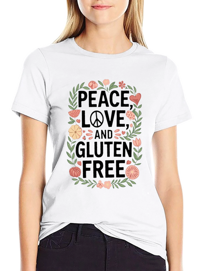 Peace Love & Gluten Free Black T-Shirt