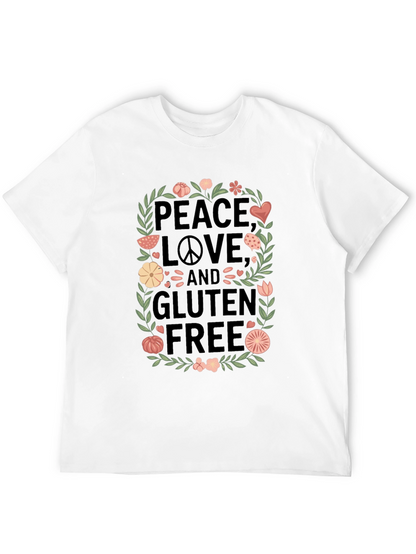 Peace Love & Gluten Free Black T-Shirt