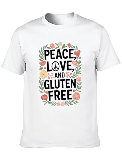 Peace Love & Gluten Free Black T-Shirt