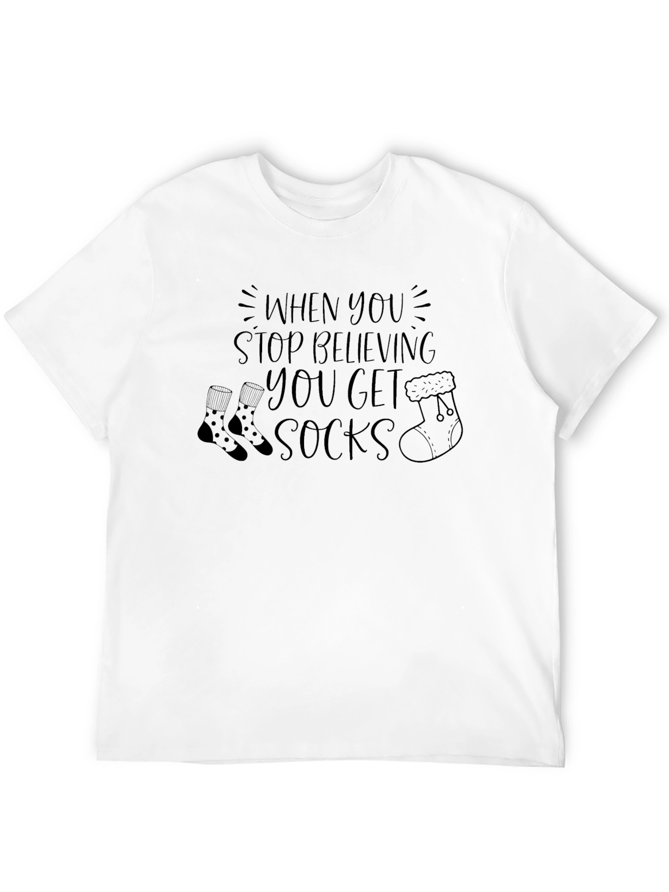 Funny Christmas Socks T-Shirt