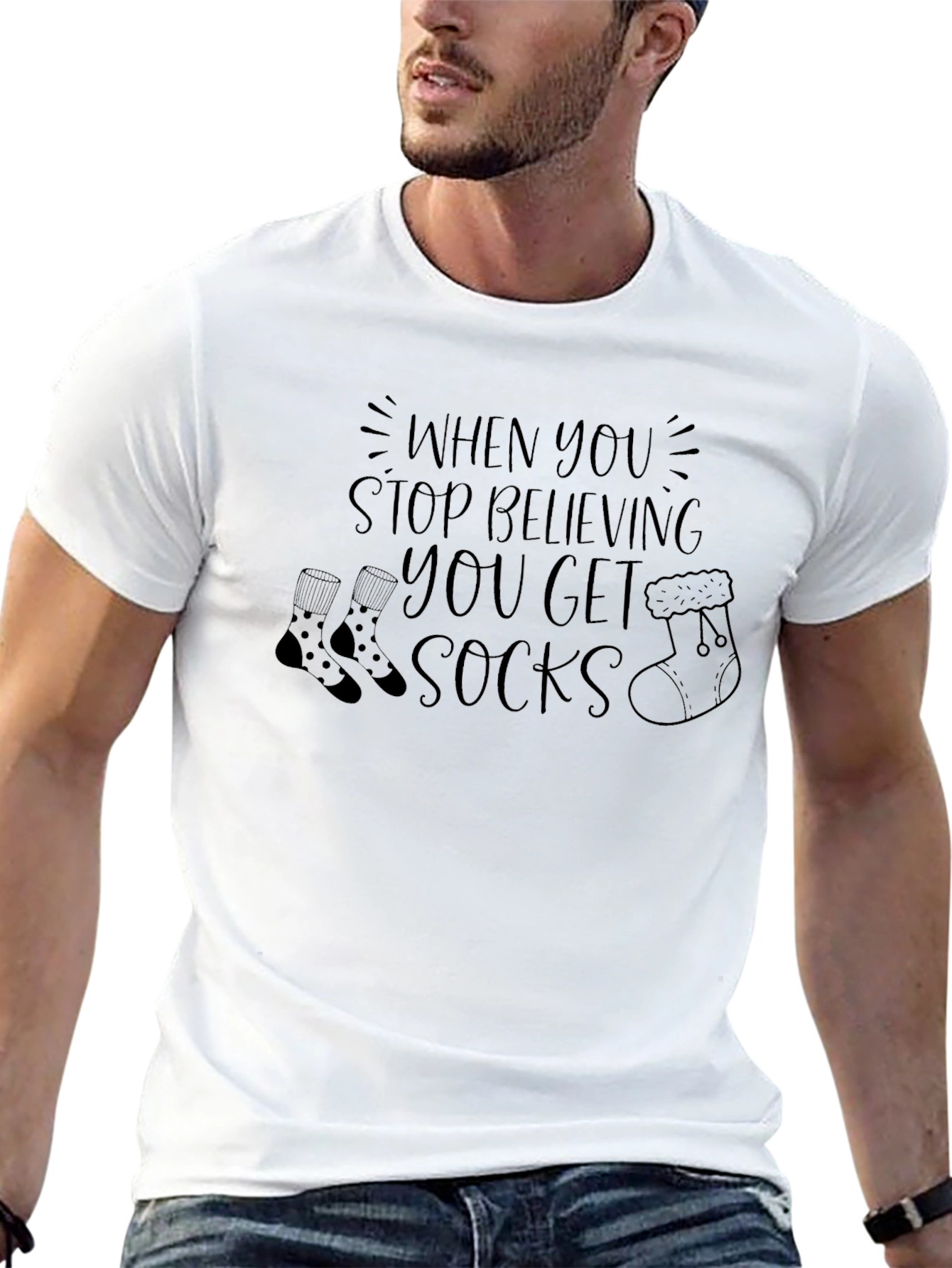 Funny Christmas Socks T-Shirt