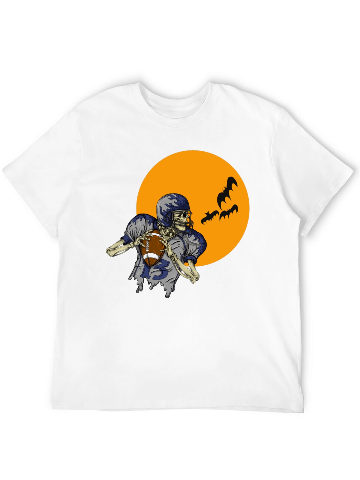 Skeleton Football Player Graphic Tee