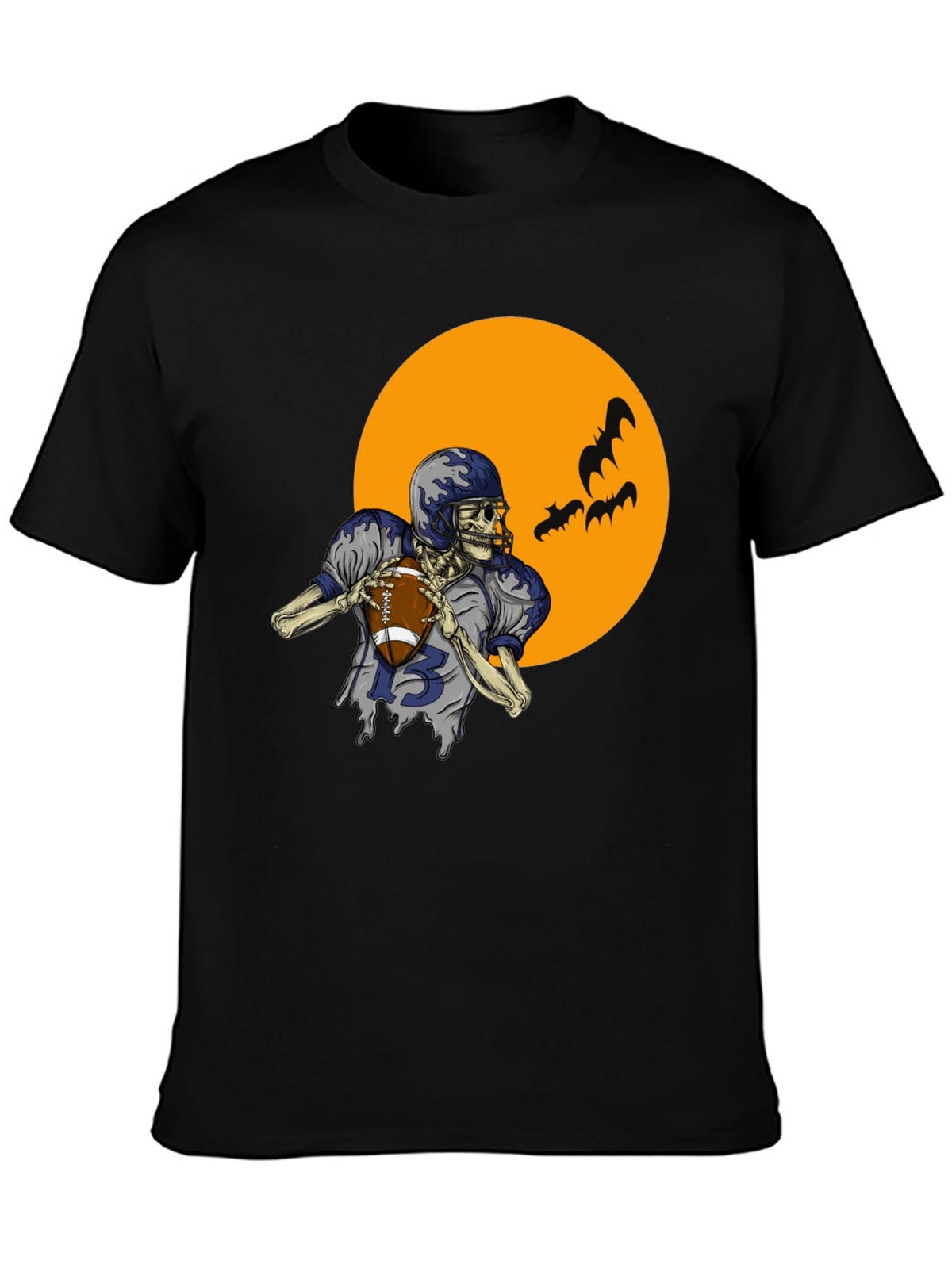 Skeleton Football Player Graphic Tee