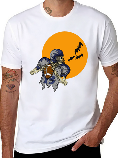 Skeleton Football Player Graphic Tee