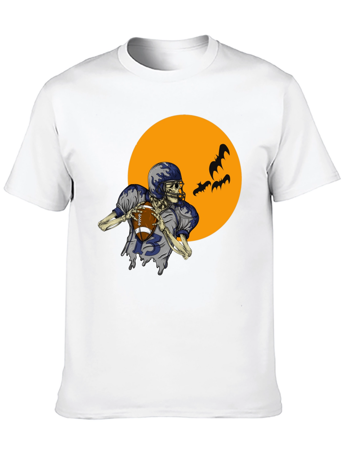 Skeleton Football Player Graphic Tee